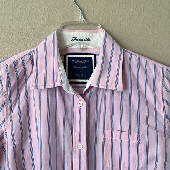 American Eagle Outfitters favorite shirt size 14 button-down collar eagle button - Picture 4 of 13